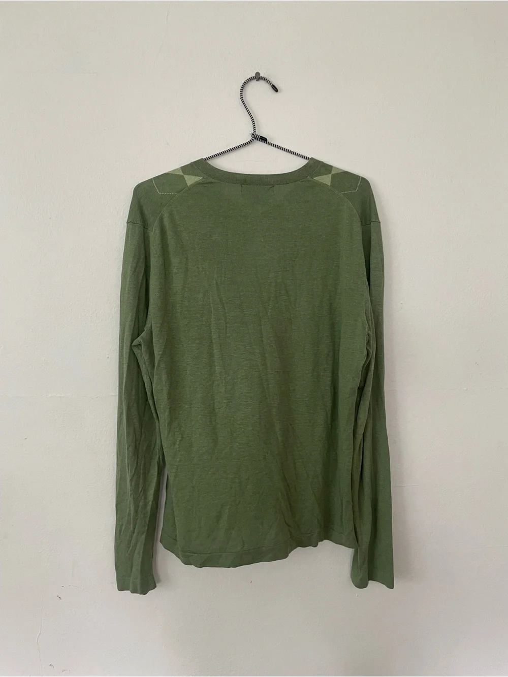 Banana Republic Argyle Silk/Linen Crewneck Sweater